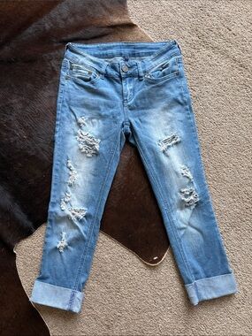 Light Blue Distressed Women’s Jeans